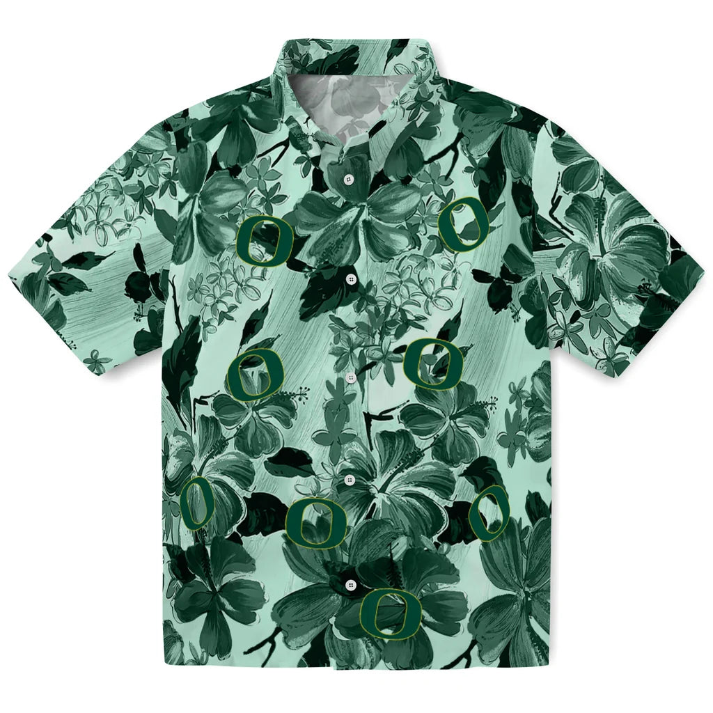Oregon Ducks Hawaiian Shirt - Hibiscus Arrangement | Hula Hawaiian Shirts