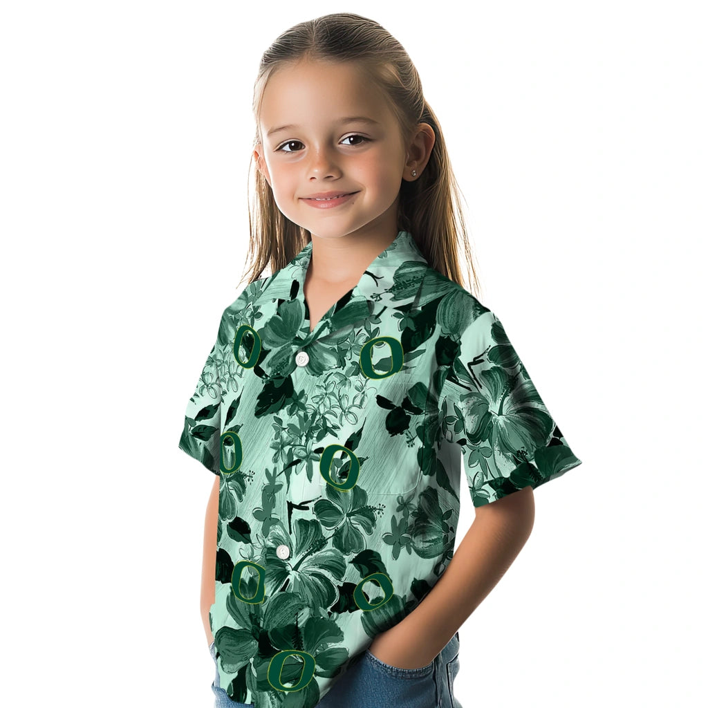 Oregon Ducks Hawaiian Shirt - Hibiscus Arrangement | Hula Hawaiian Shirts