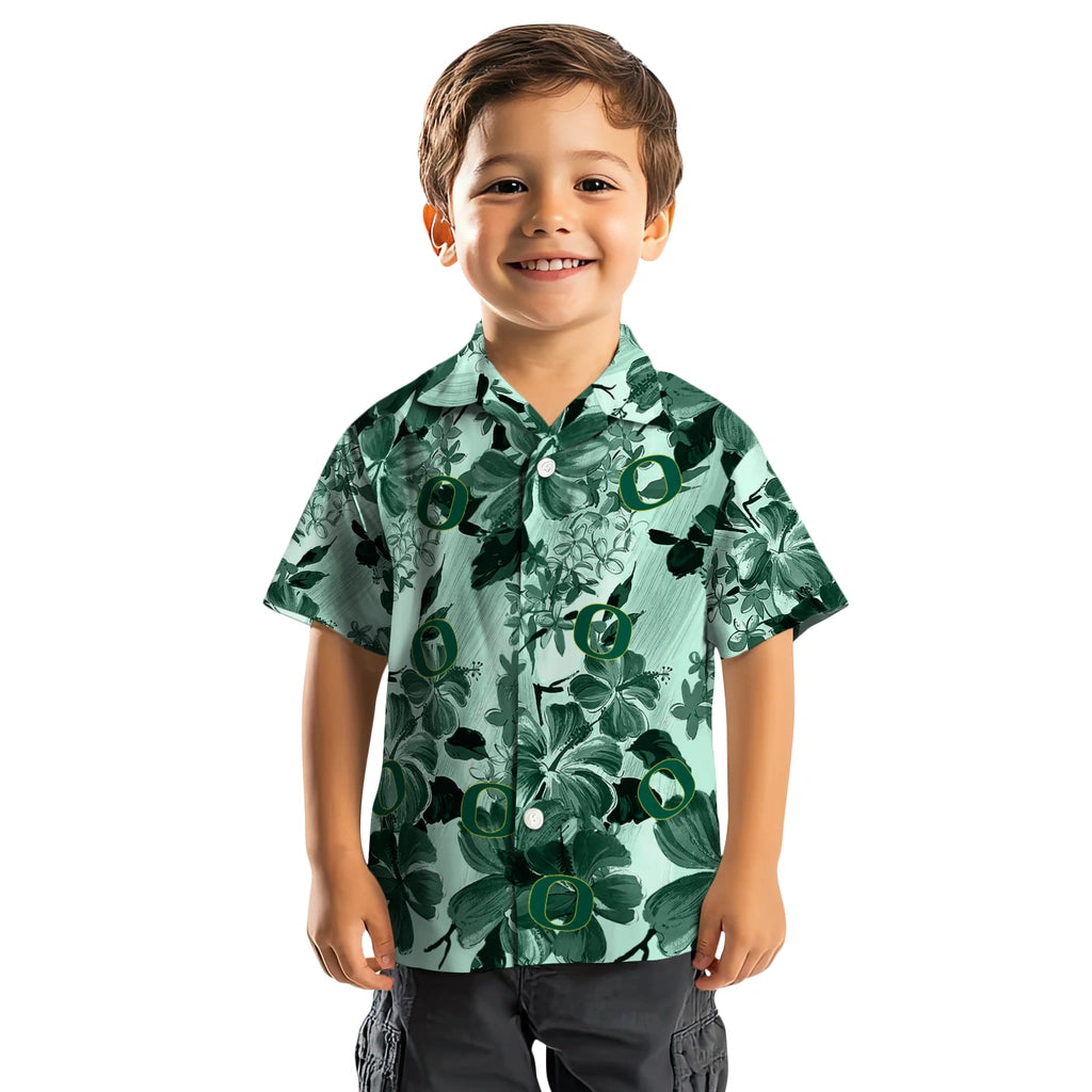 Oregon Ducks Hawaiian Shirt - Hibiscus Arrangement | Hula Hawaiian Shirts