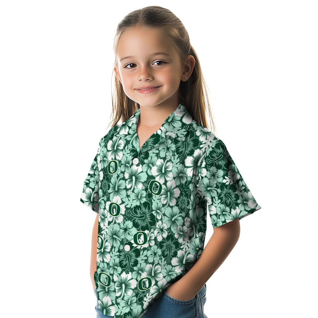 Oregon Ducks Hawaiian Shirt - Hibiscus Blooms | Hula Hawaiian Shirts