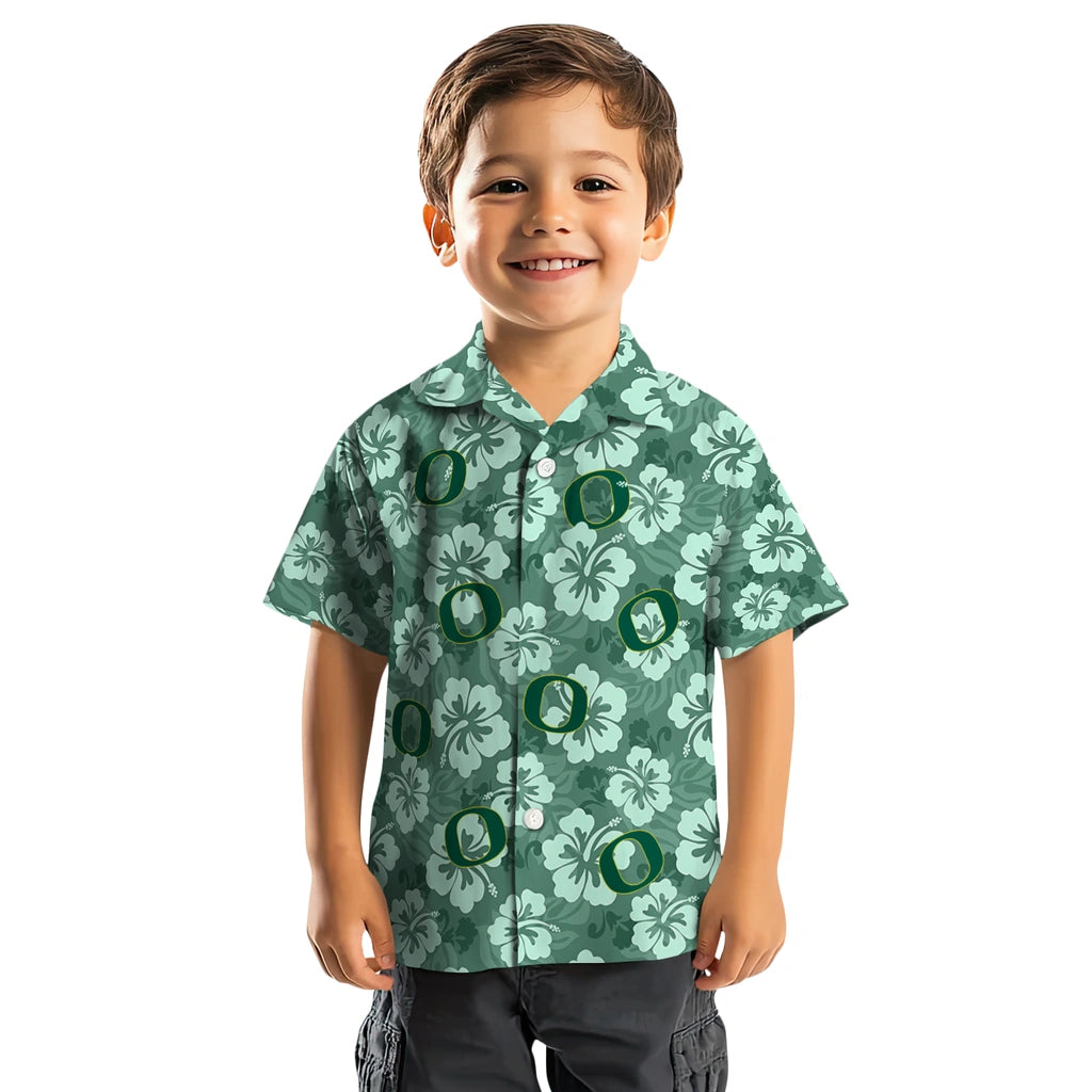 Oregon Ducks Hawaiian Shirt - Hibiscus Cluster | Hula Hawaiian Shirts