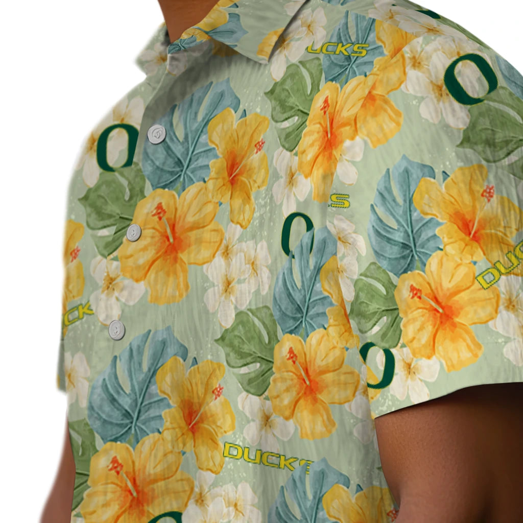 Oregon Ducks Hawaiian Shirt - Hibiscus Mood | Hula Hawaiian Shirts