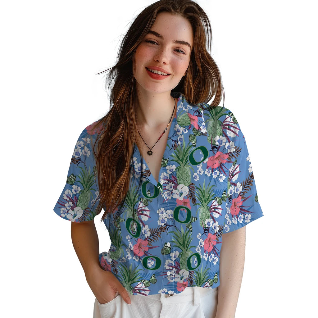Oregon Ducks Hawaiian Shirt - Pineapple Bouquet | Hula Hawaiian Shirts