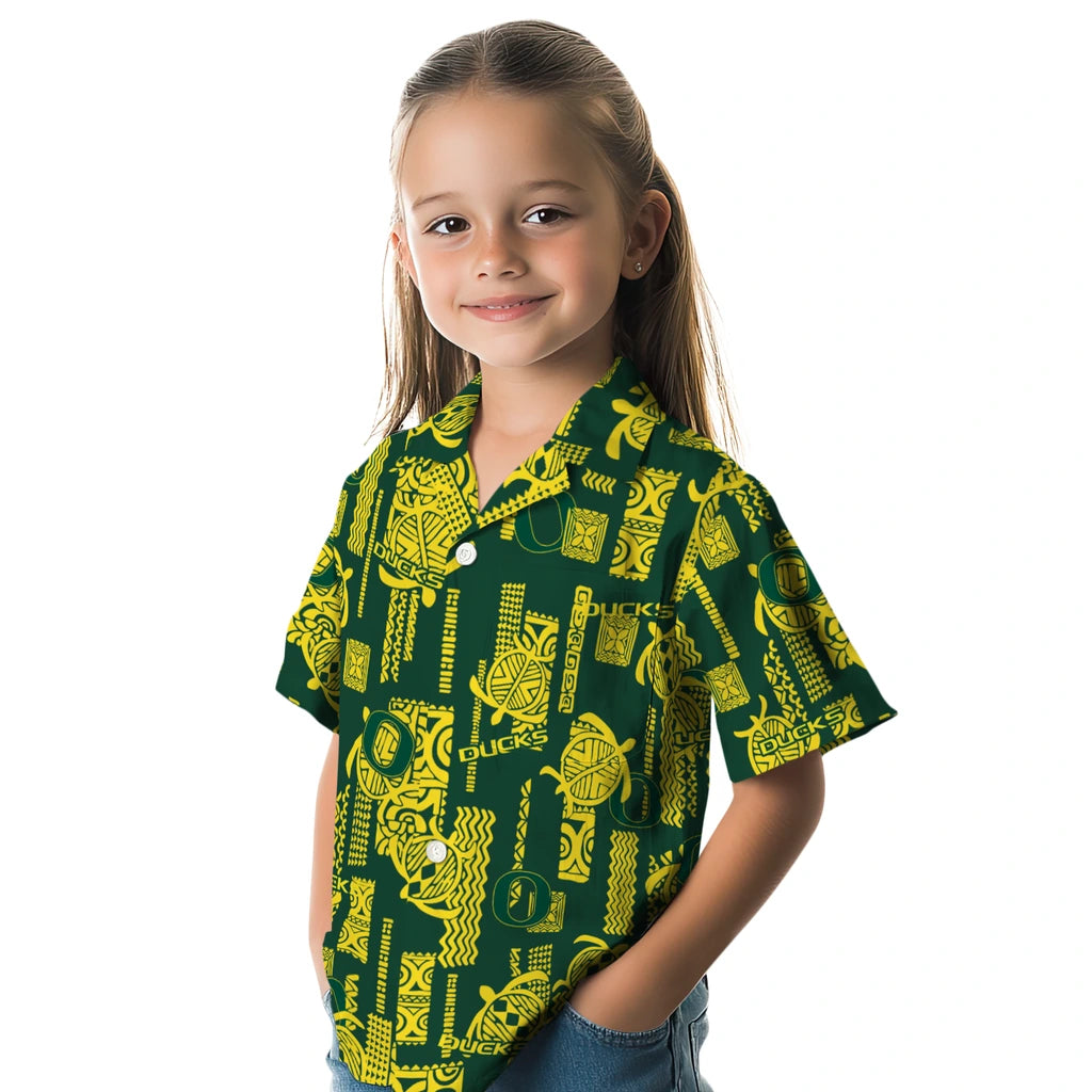 Oregon Ducks Hawaiian Shirt - Turtle Lines | Hula Hawaiian Shirts