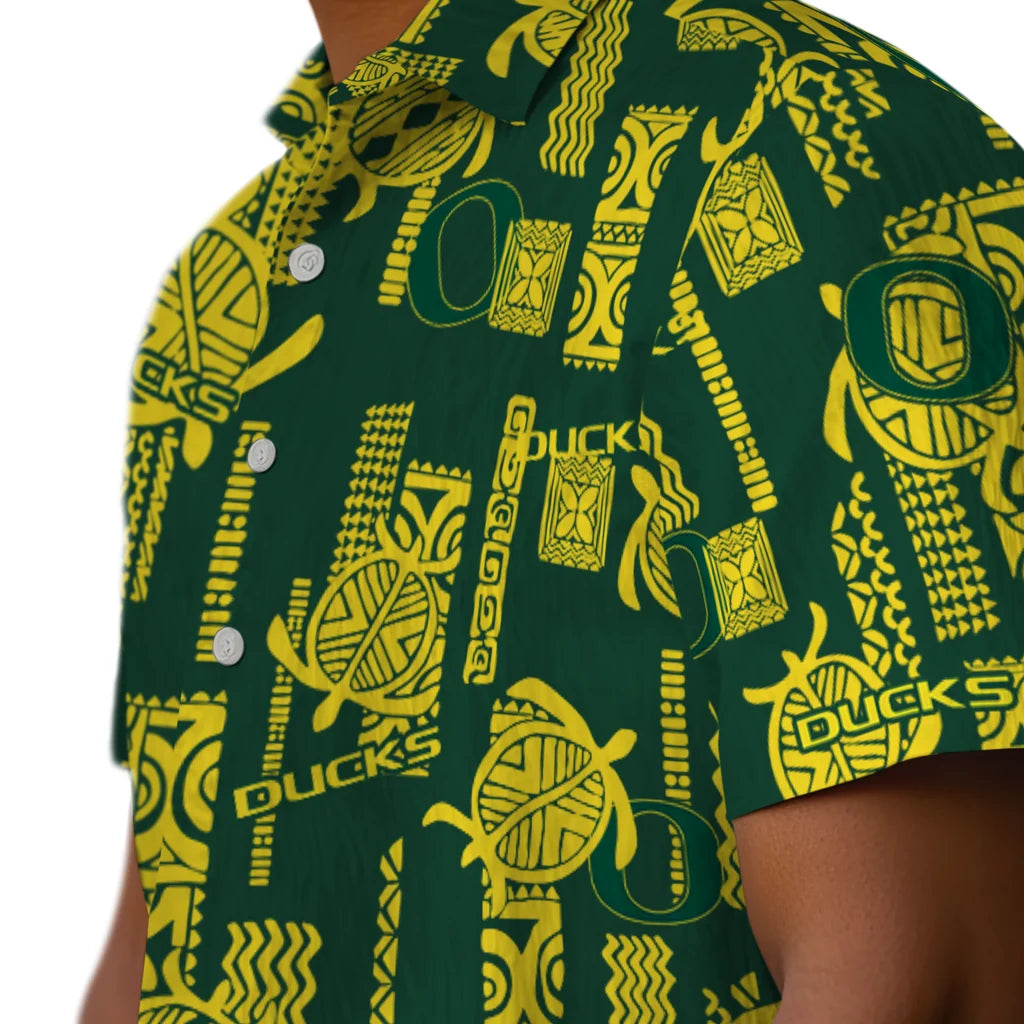 Oregon Ducks Hawaiian Shirt - Turtle Lines | Hula Hawaiian Shirts