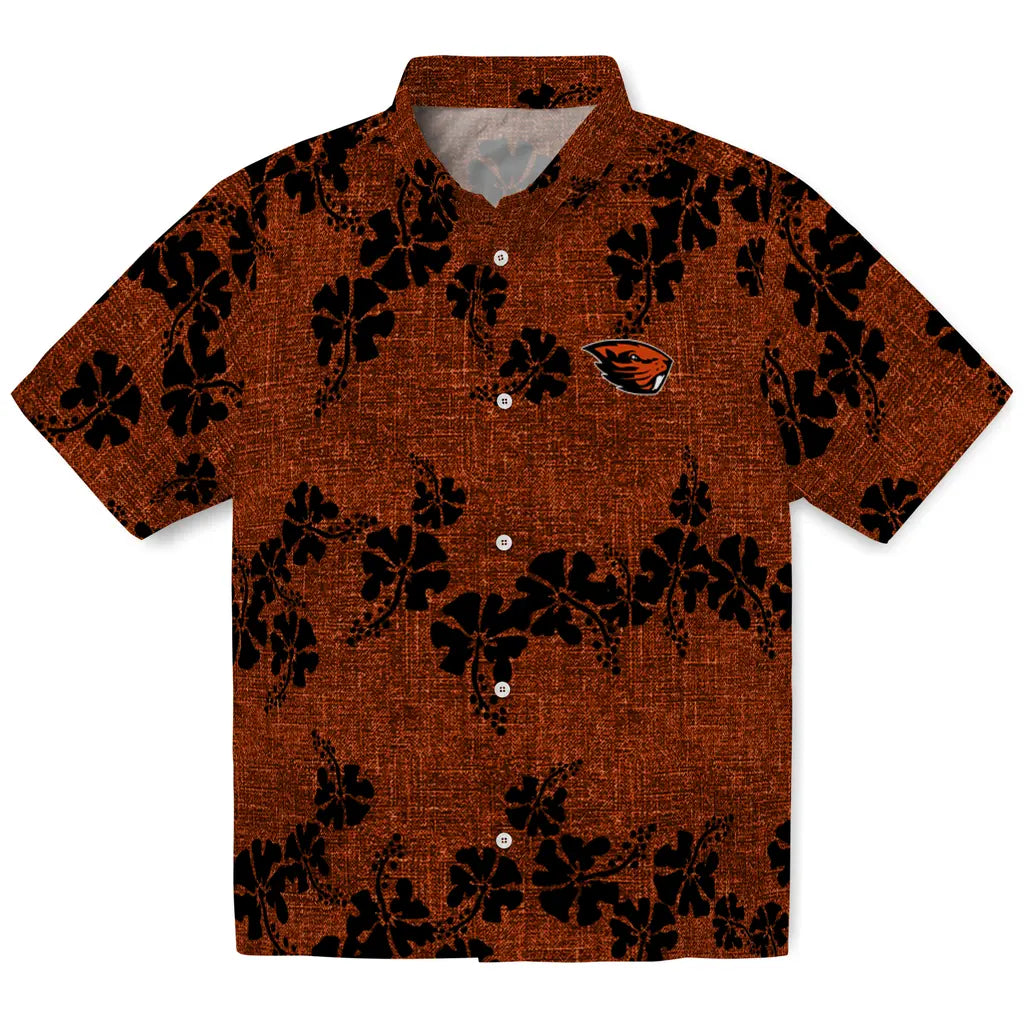 Oregon State Beavers Hawaiian Shirt - 50th State Flower | Hula Hawaiian Shirts
