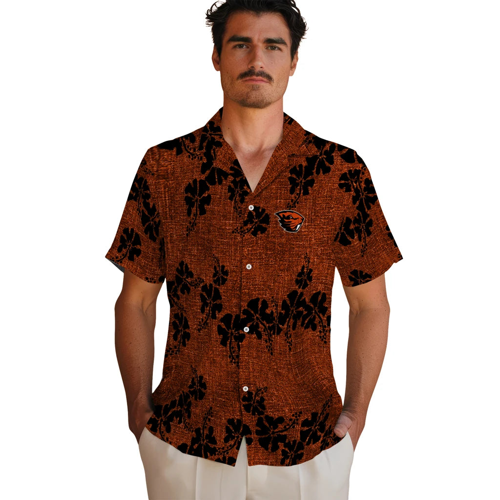Oregon State Beavers Hawaiian Shirt - 50th State Flower | Hula Hawaiian Shirts