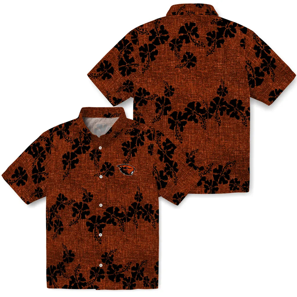 Oregon State Beavers Hawaiian Shirt - 50th State Flower | Hula Hawaiian Shirts