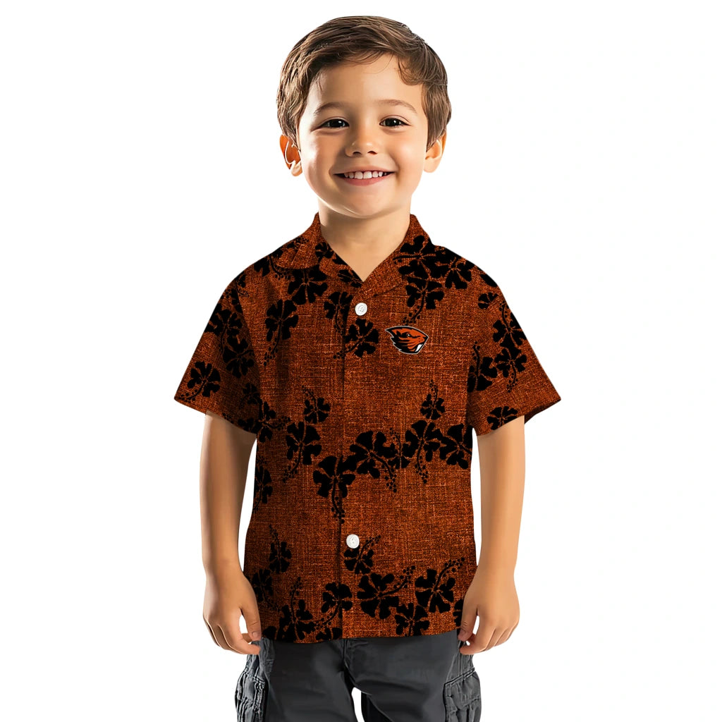 Oregon State Beavers Hawaiian Shirt - 50th State Flower | Hula Hawaiian Shirts