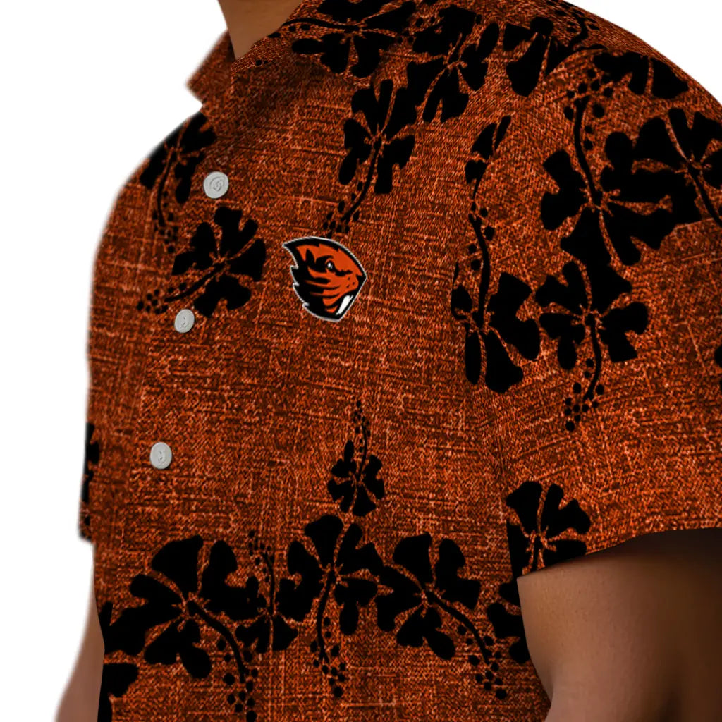 Oregon State Beavers Hawaiian Shirt - 50th State Flower | Hula Hawaiian Shirts