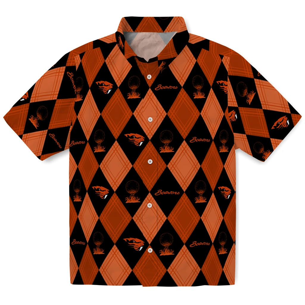 Oregon State Beavers Hawaiian Shirt - Golfing Plaid | Hula Hawaiian Shirts