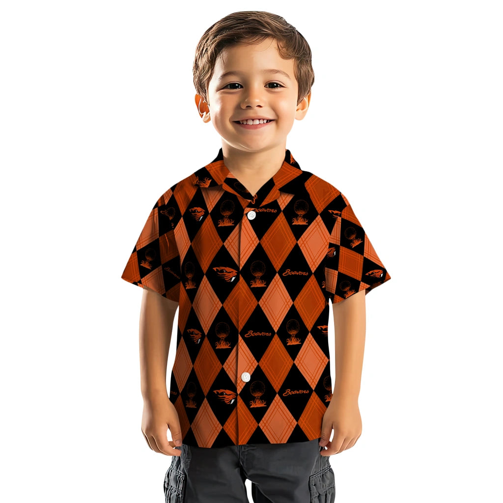 Oregon State Beavers Hawaiian Shirt - Golfing Plaid | Hula Hawaiian Shirts