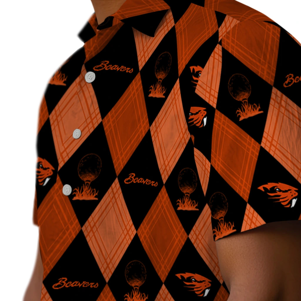 Oregon State Beavers Hawaiian Shirt - Golfing Plaid | Hula Hawaiian Shirts