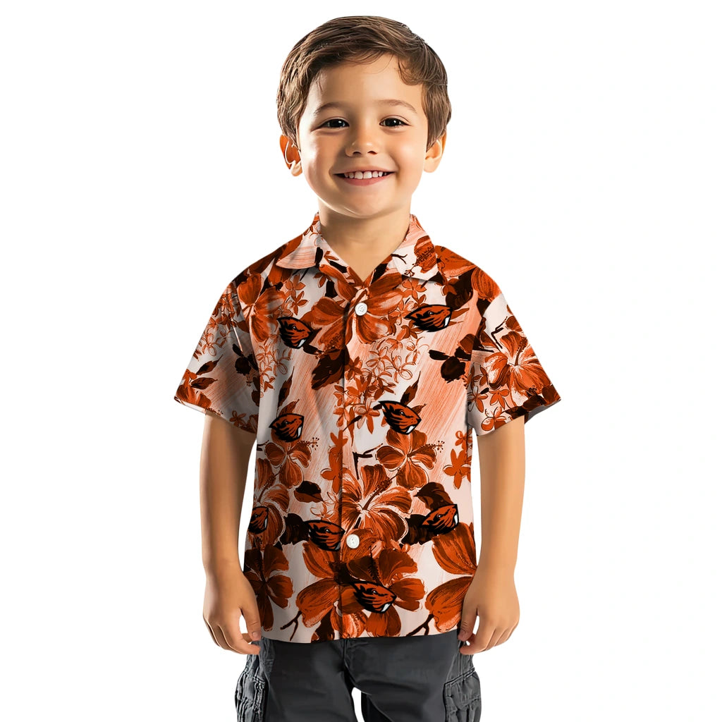 Oregon State Beavers Hawaiian Shirt - Hibiscus Arrangement | Hula Hawaiian Shirts