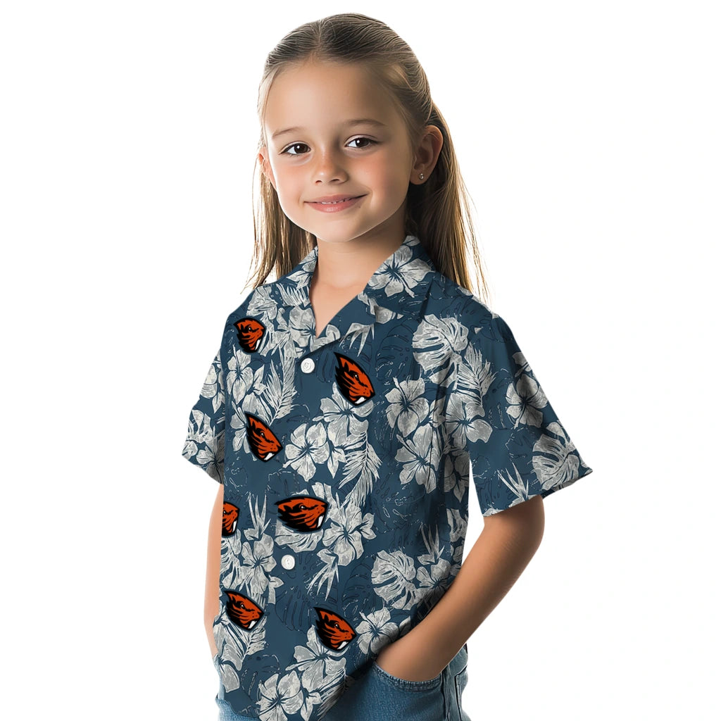 Oregon State Beavers Hawaiian Shirt - Hibiscus Flowers | Hula Hawaiian Shirts