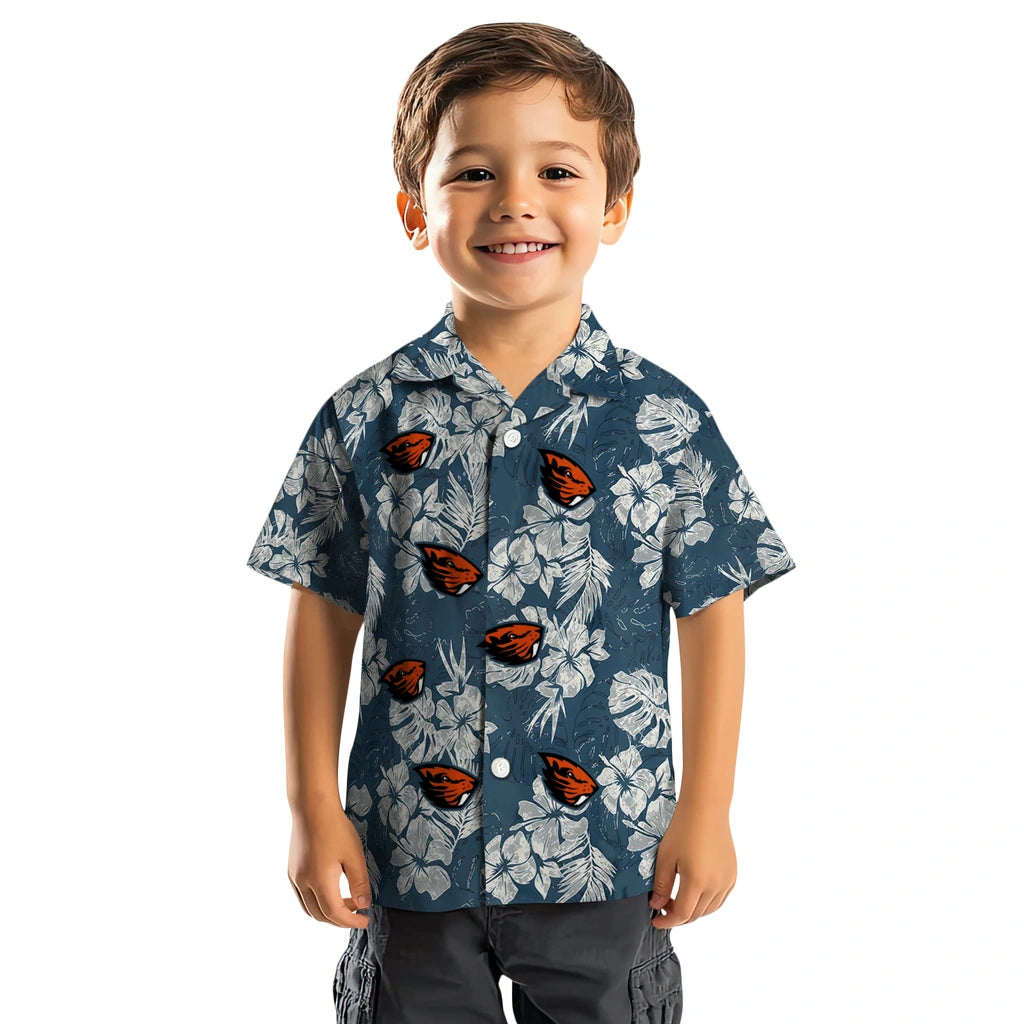 Oregon State Beavers Hawaiian Shirt - Hibiscus Flowers | Hula Hawaiian Shirts