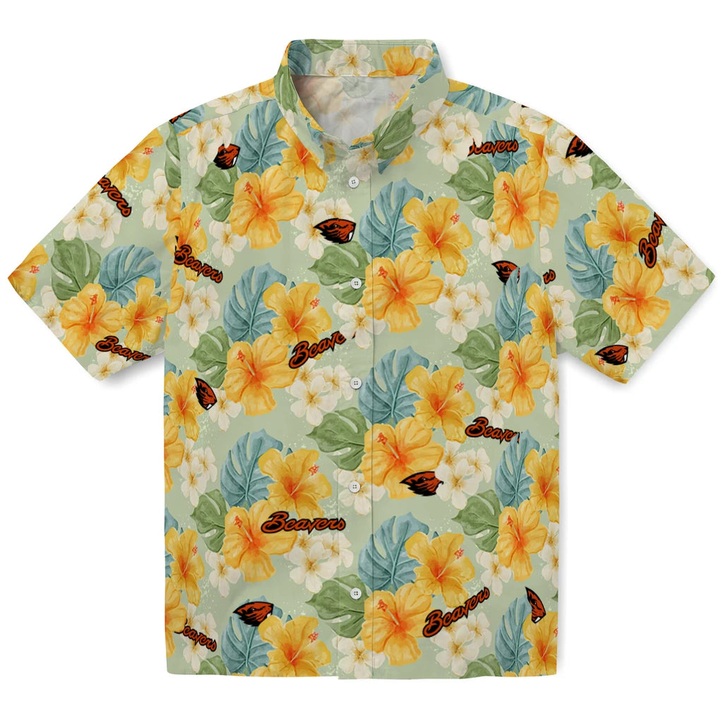 Oregon State Beavers Hawaiian Shirt - Hibiscus Mood | Hula Hawaiian Shirts