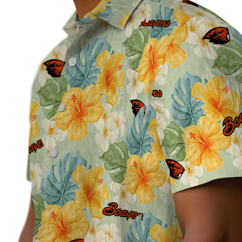Oregon State Beavers Hawaiian Shirt - Hibiscus Mood | Hula Hawaiian Shirts