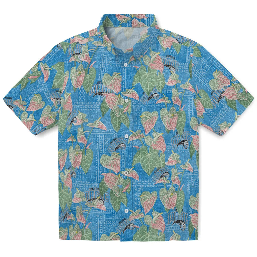 Orlando Magic Hawaiian Shirt - Anthurium Overlay | Hula Hawaiian Shirts
