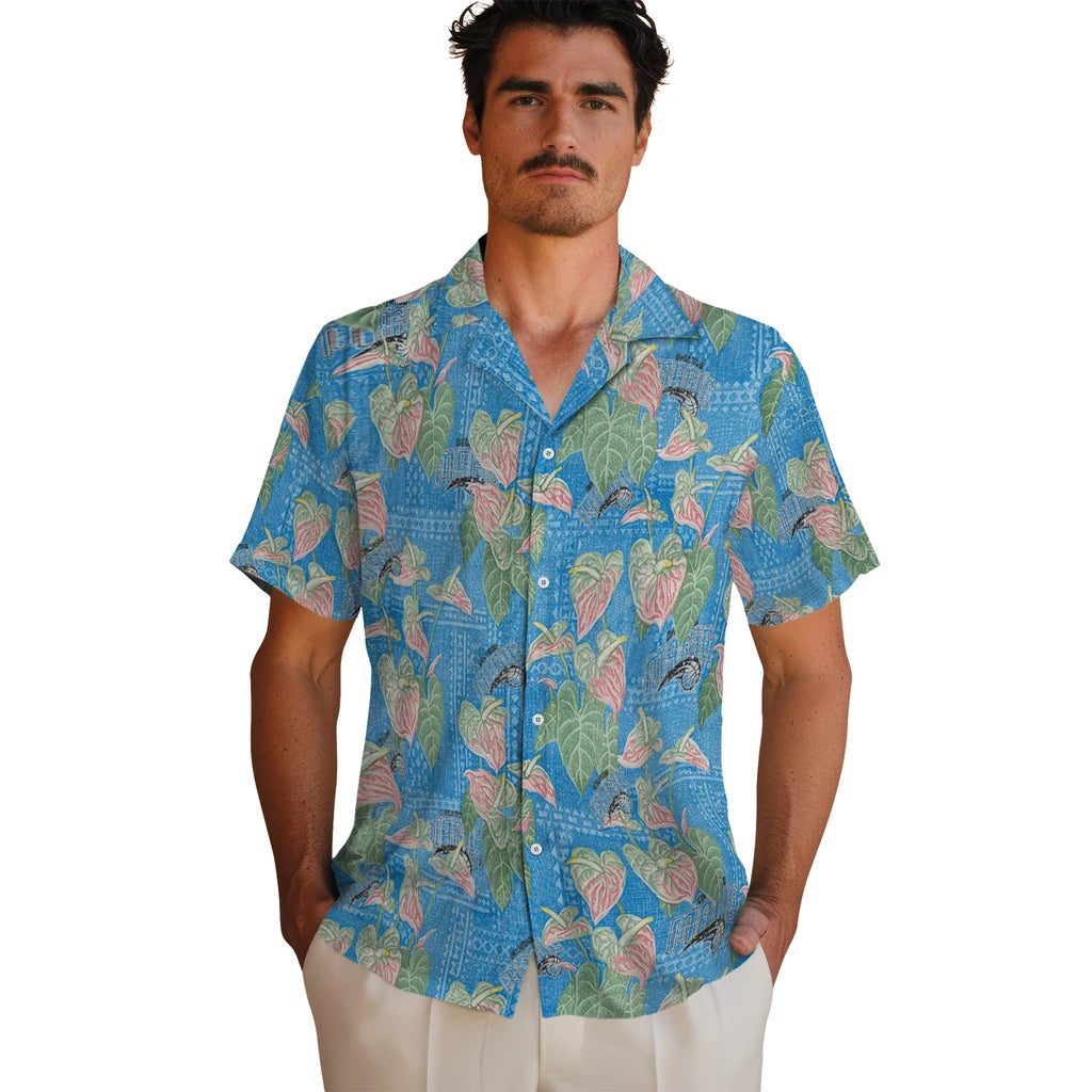 Orlando Magic Hawaiian Shirt - Anthurium Overlay | Hula Hawaiian Shirts