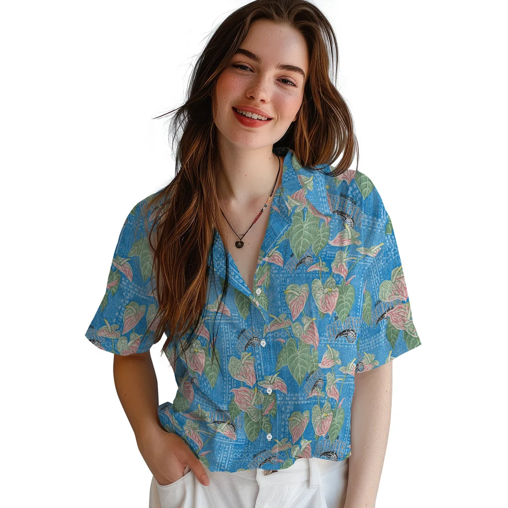 Orlando Magic Hawaiian Shirt - Anthurium Overlay | Hula Hawaiian Shirts