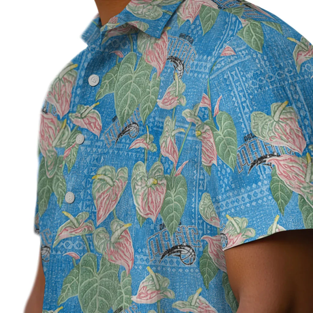 Orlando Magic Hawaiian Shirt - Anthurium Overlay | Hula Hawaiian Shirts