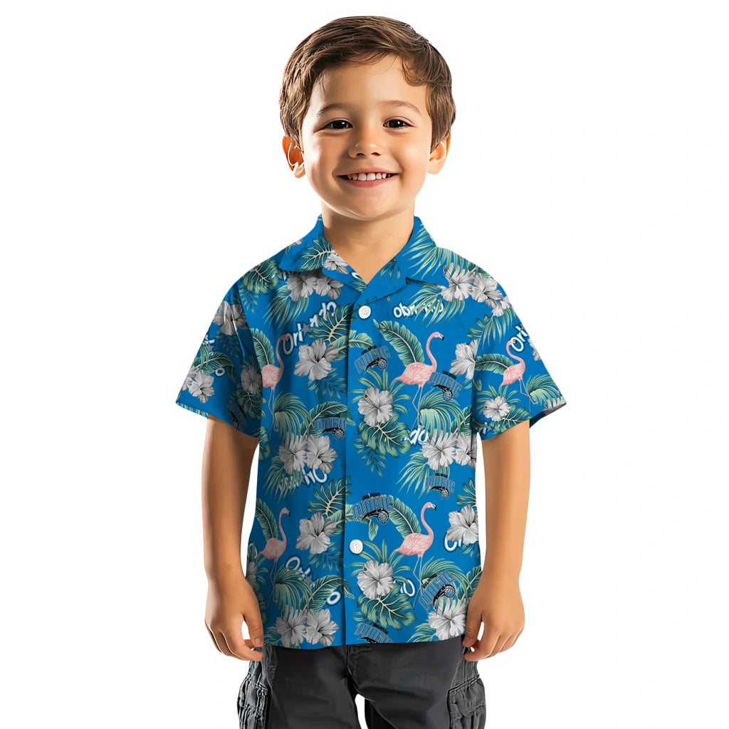 Orlando Magic Hawaiian Shirt - Flamingo and Hibiscus | Hula Hawaiian Shirts