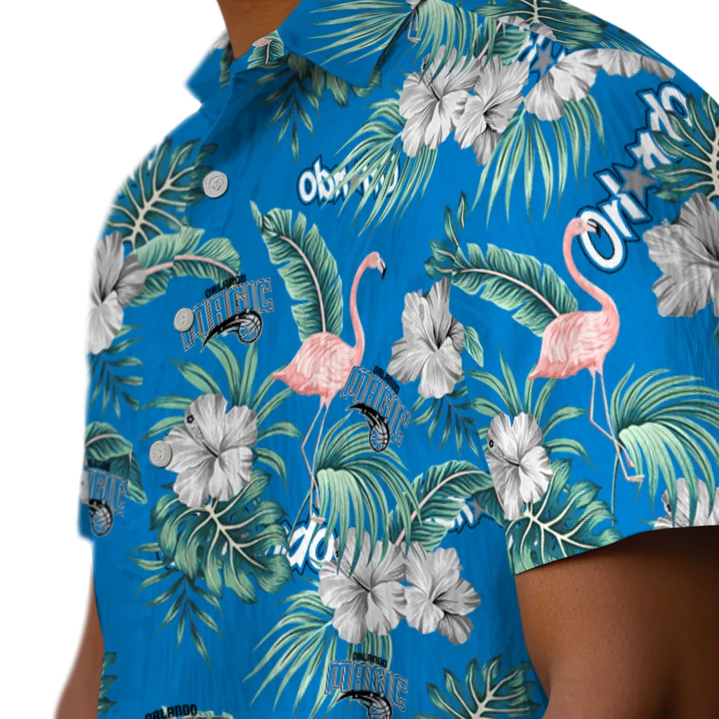 Orlando Magic Hawaiian Shirt - Flamingo and Hibiscus | Hula Hawaiian Shirts