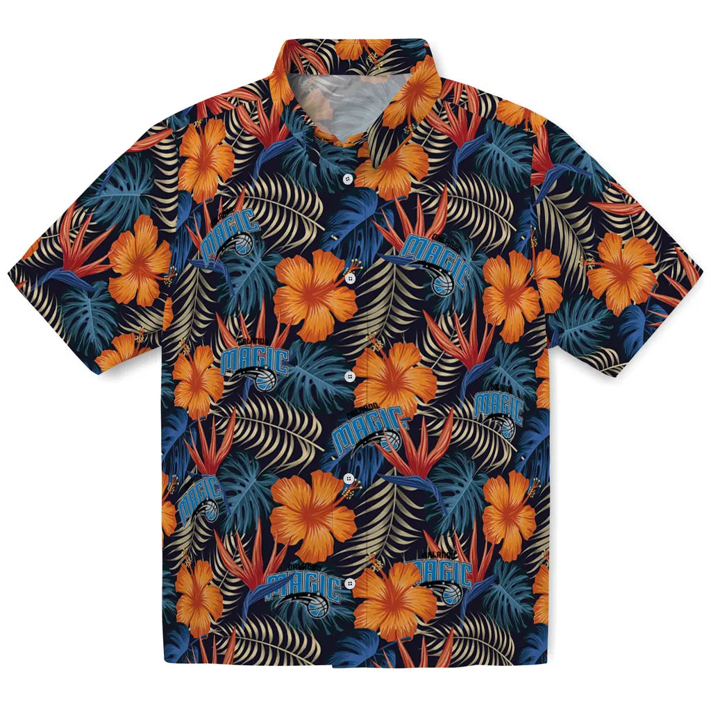 Orlando Magic Hawaiian Shirt - Hibiscus Foliage | Hula Hawaiian Shirts
