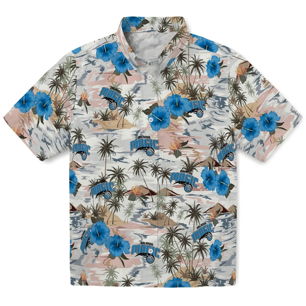 Orlando Magic Hawaiian Shirt - Hibiscus Seaside | Hula Hawaiian Shirts