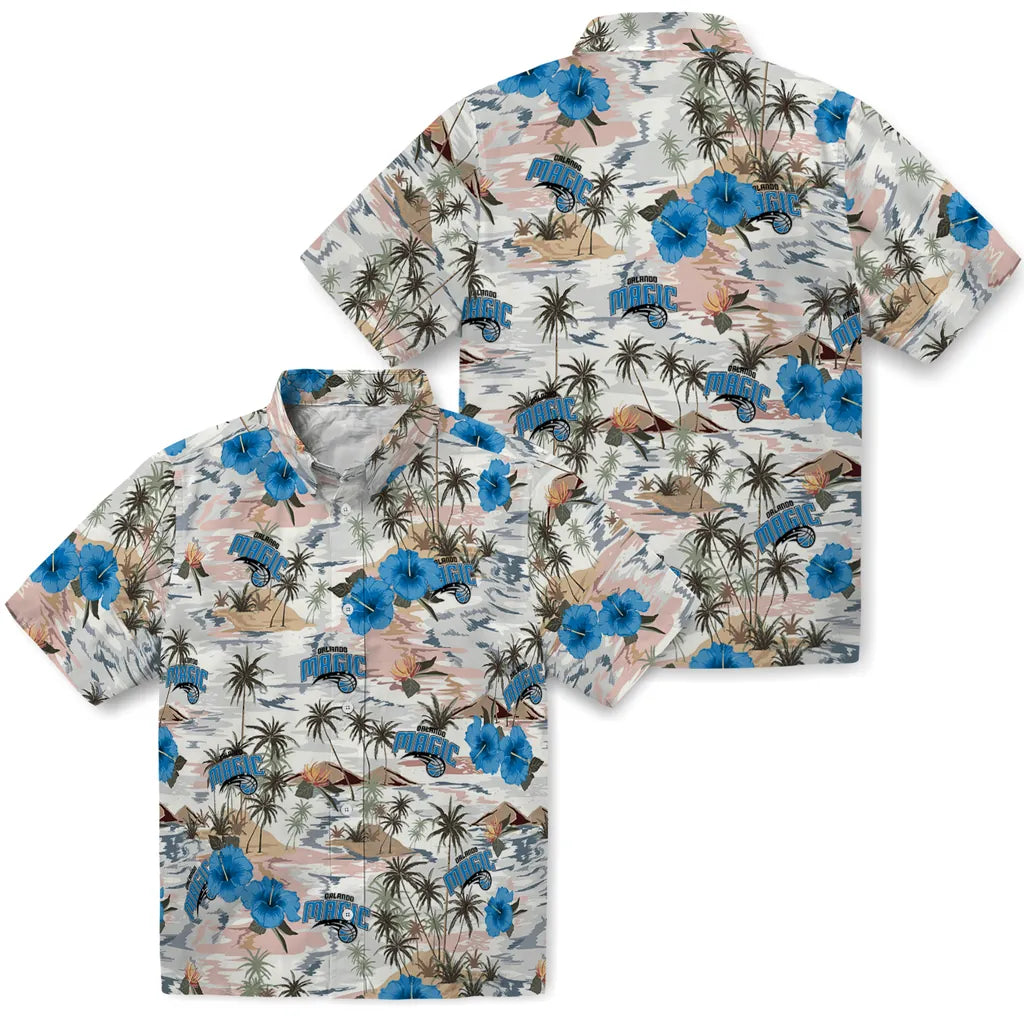 Orlando Magic Hawaiian Shirt - Hibiscus Seaside | Hula Hawaiian Shirts