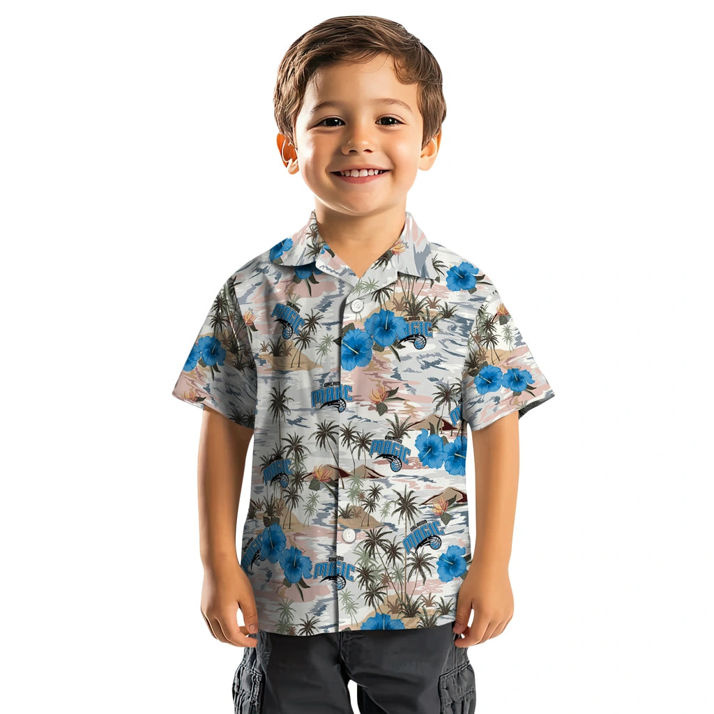Orlando Magic Hawaiian Shirt - Hibiscus Seaside | Hula Hawaiian Shirts