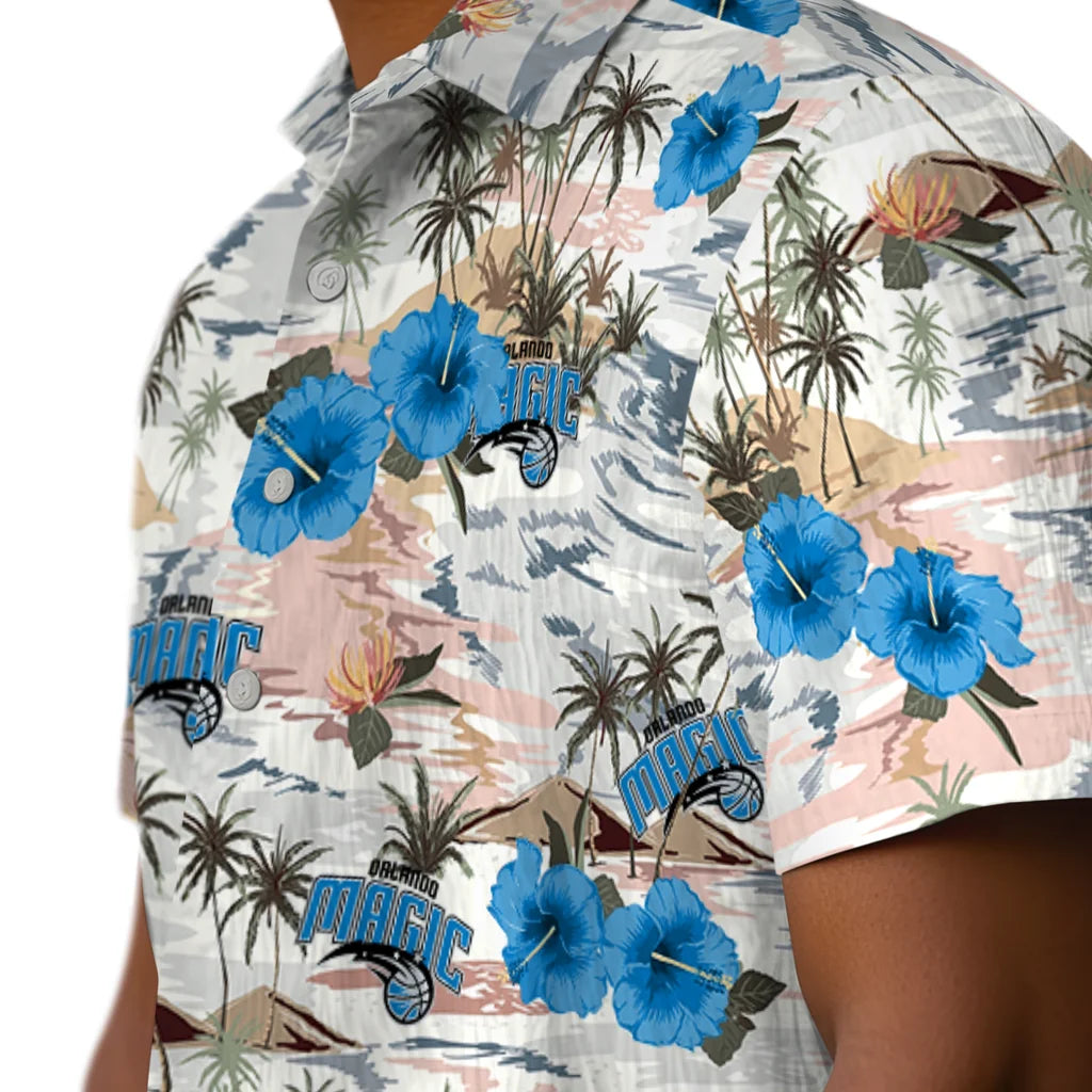 Orlando Magic Hawaiian Shirt - Hibiscus Seaside | Hula Hawaiian Shirts