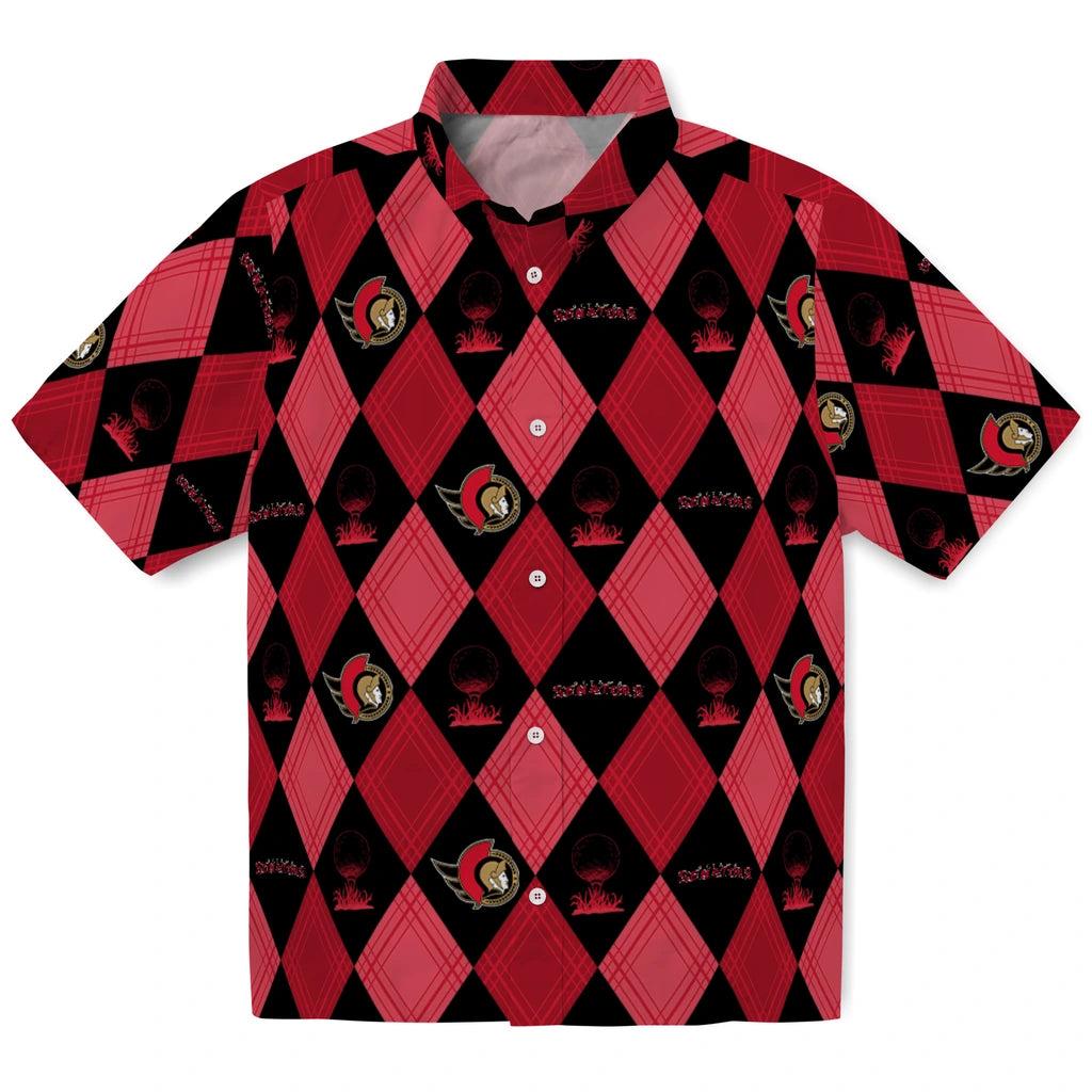 Ottawa Senators Hawaiian Shirt - Golfing Plaid | Hula Hawaiian Shirts