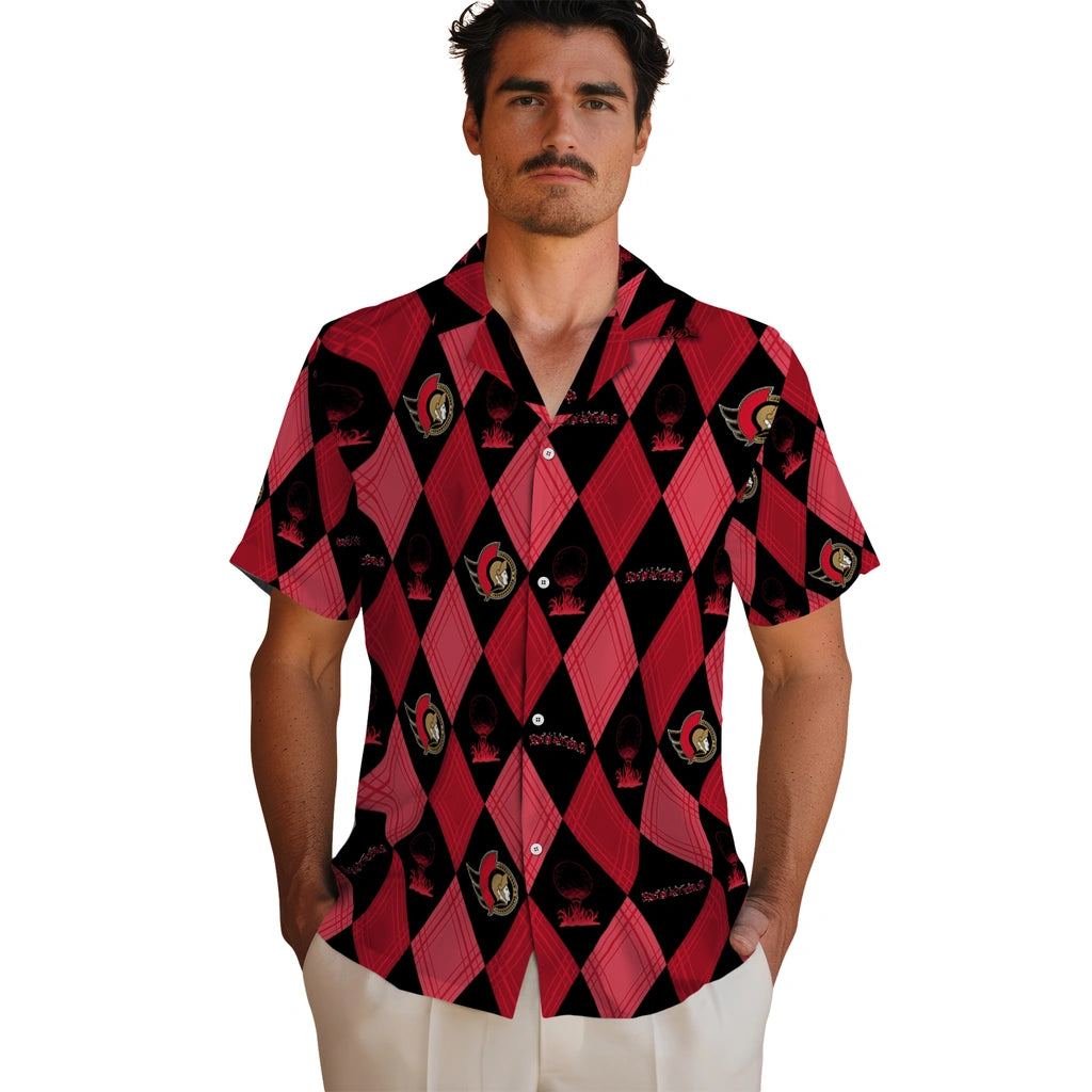 Ottawa Senators Hawaiian Shirt - Golfing Plaid | Hula Hawaiian Shirts