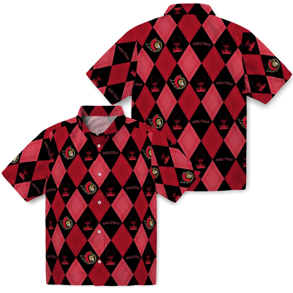 Ottawa Senators Hawaiian Shirt - Golfing Plaid | Hula Hawaiian Shirts