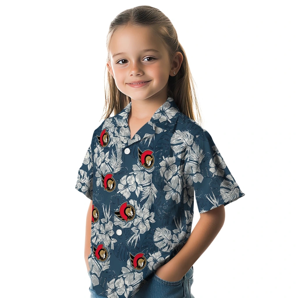 Ottawa Senators Hawaiian Shirt - Hibiscus Flowers | Hula Hawaiian Shirts
