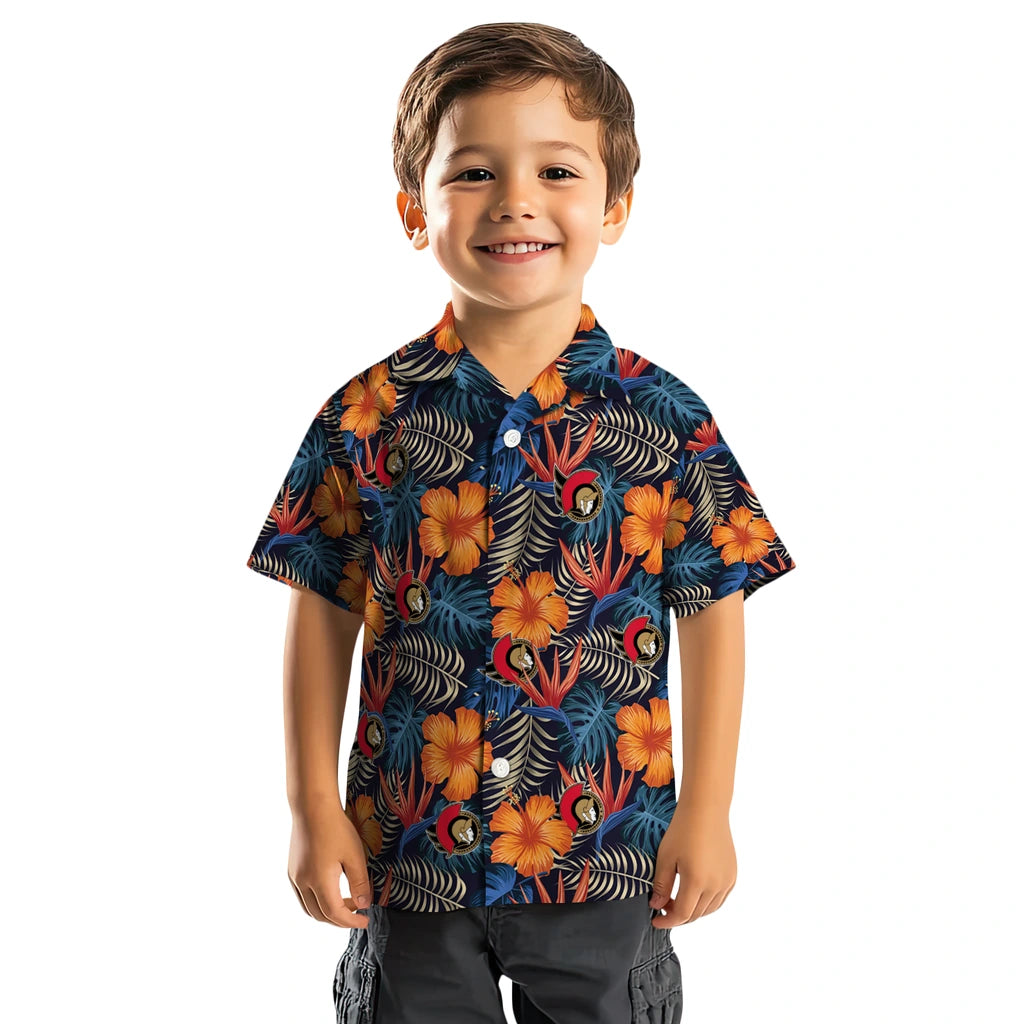 Ottawa Senators Hawaiian Shirt - Hibiscus Foliage | Hula Hawaiian Shirts