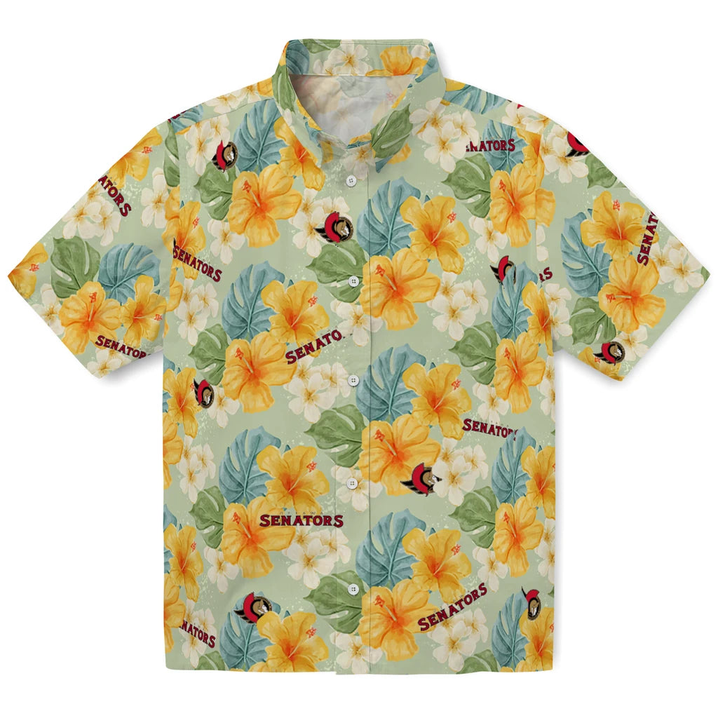 Ottawa Senators Hawaiian Shirt - Hibiscus Mood | Hula Hawaiian Shirts