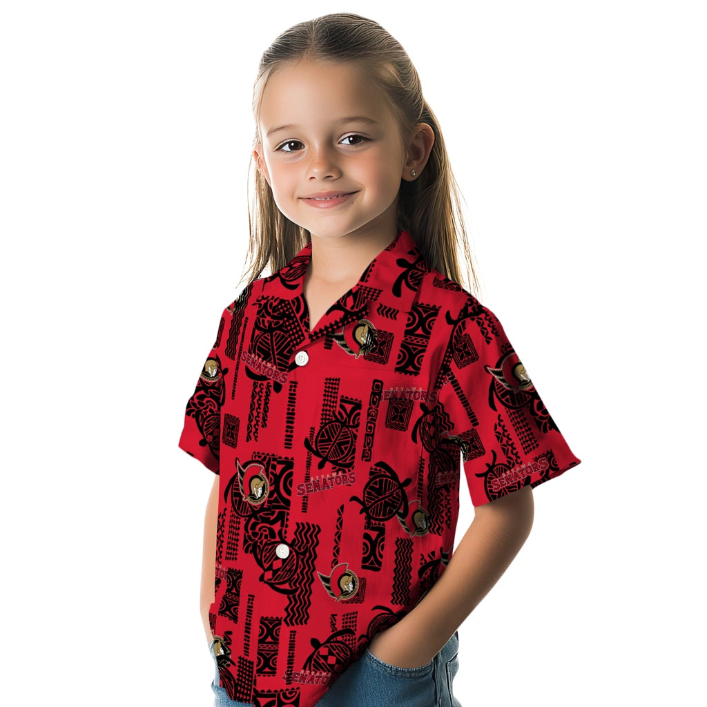 Ottawa Senators Hawaiian Shirt - Turtle Lines | Hula Hawaiian Shirts