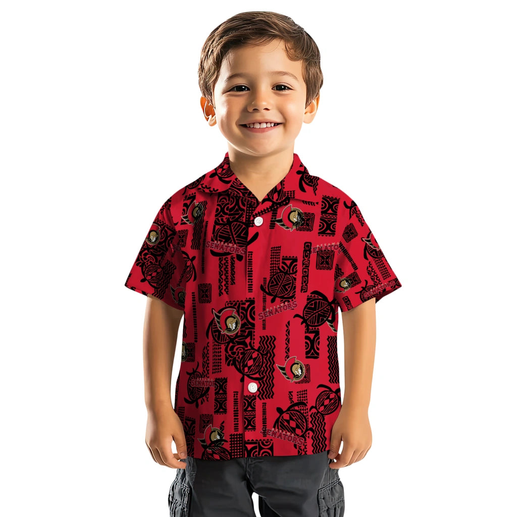Ottawa Senators Hawaiian Shirt - Turtle Lines | Hula Hawaiian Shirts