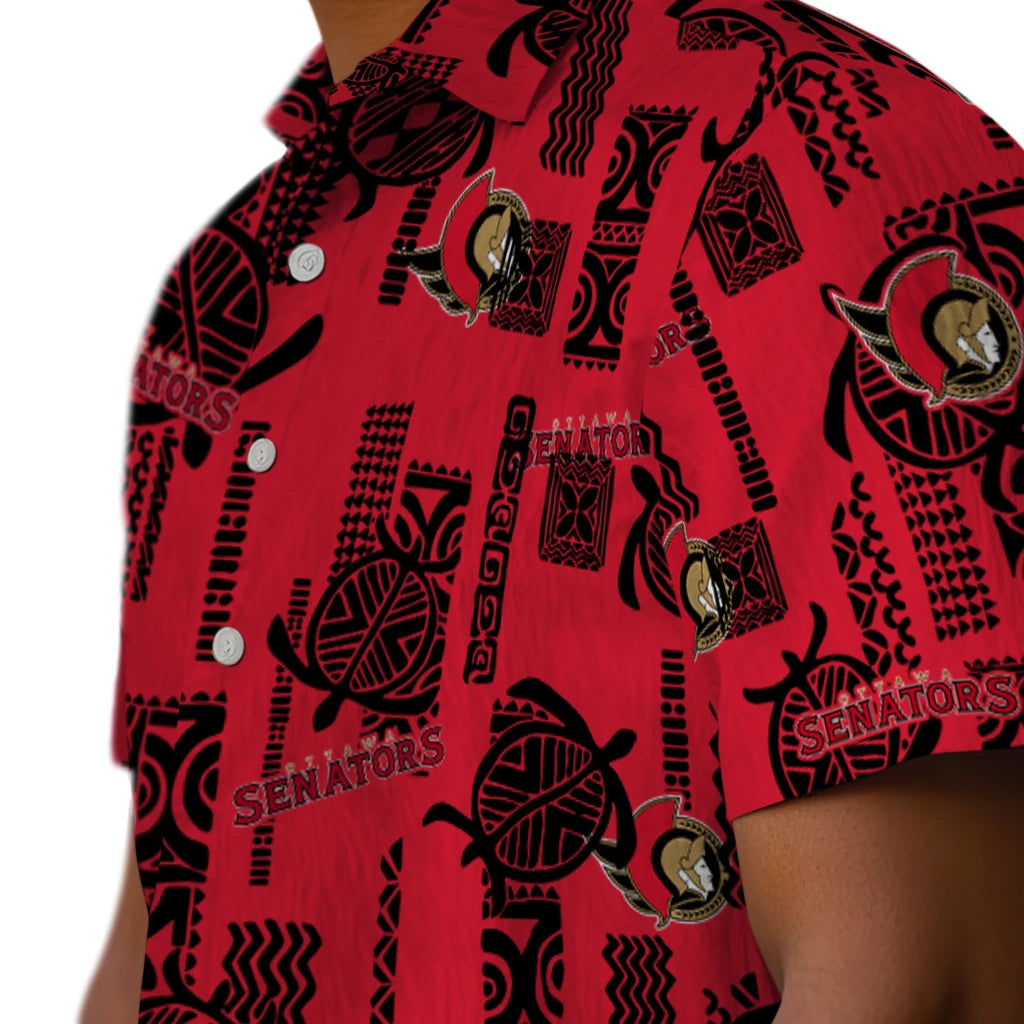 Ottawa Senators Hawaiian Shirt - Turtle Lines | Hula Hawaiian Shirts
