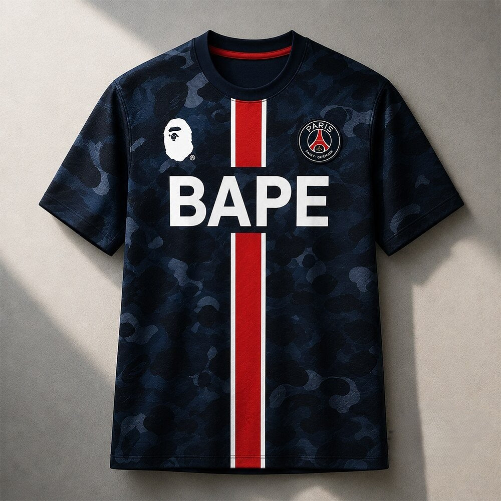 Paris Saint-Germain BAPE Collaboration Jersey Shirt