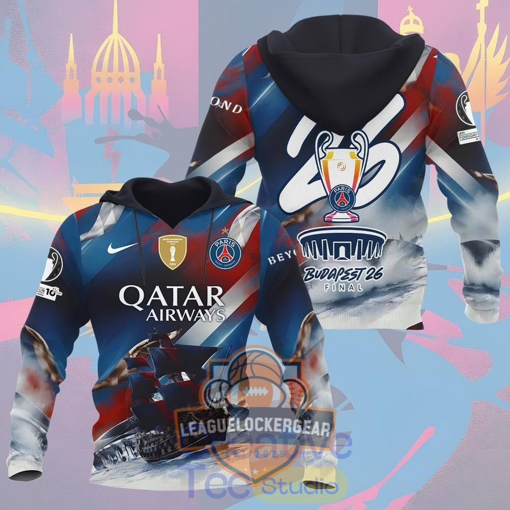Paris Saint-Germain Champions League Final Budapest 2026 T-Shirt - LeagueLockerGear