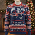 New England Patriots Ugly Christmas Sweater 2025 – NFL Festive Holiday Pullover - LeagueLockerGear