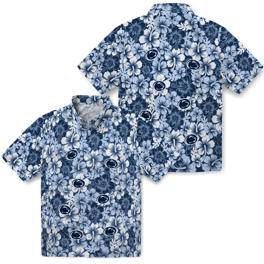 Penn State Nittany Lions Hawaiian Shirt - Hibiscus Blooms | Hula Hawaiian Shirts