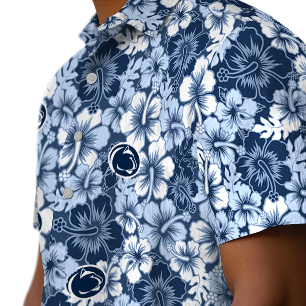 Penn State Nittany Lions Hawaiian Shirt - Hibiscus Blooms | Hula Hawaiian Shirts