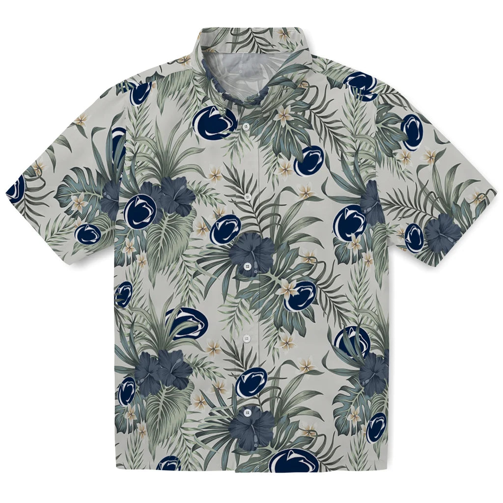 Penn State Nittany Lions Hawaiian Shirt - Hibiscus Designs | Hula Hawaiian Shirts