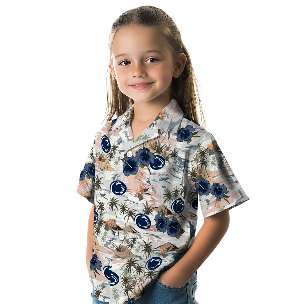 Penn State Nittany Lions Hawaiian Shirt - Hibiscus Seaside | Hula Hawaiian Shirts