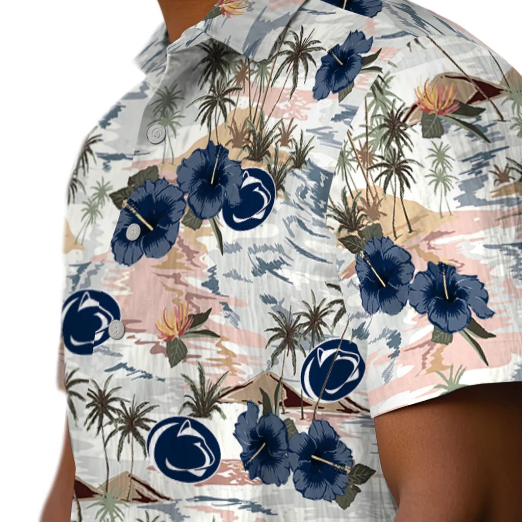 Penn State Nittany Lions Hawaiian Shirt - Hibiscus Seaside | Hula Hawaiian Shirts